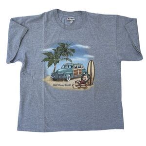 Vintage 90’s Walt Disney World Mickey Mouse On The Beach Double Stitch T- Shirt